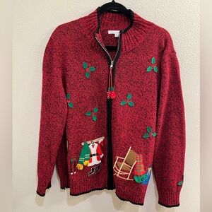 Mercer Street Studio Vintage Grandma Christmas Cardigan Sweater